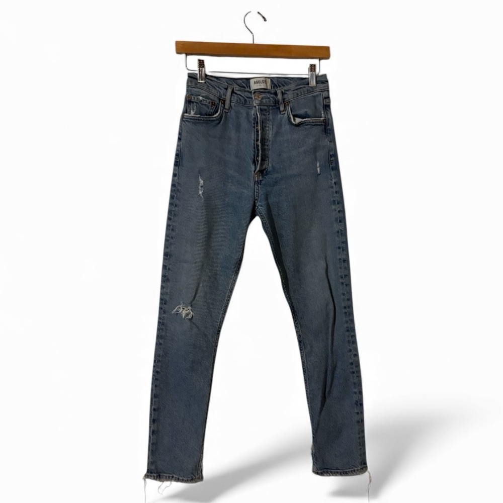 Agolde Nico High-Rise Organic Cotton Stretch Skinny Jeans